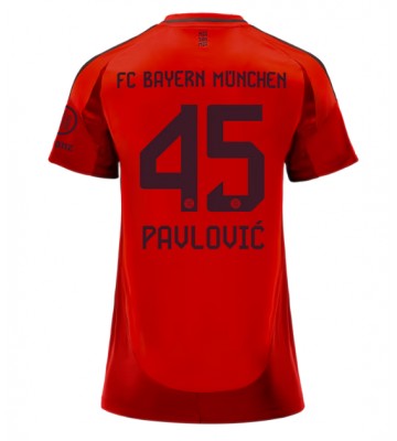 Bayern Munich Aleksandar Pavlovic #45 Hjemmebanetrøje Dame 2024-25 Kort ærmer